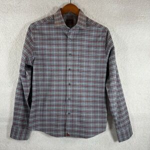 Untuckit Shirt Mens Small Plaid Long Sleeve Flannel Button Outdoors Cabincore